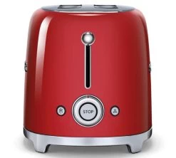 Grille-pain SMEG TSF01RDEU 2 Tranches Rouge 9 Grille-pain SMEG TSF01RDEU 2 Tranches Rouge -Les Amateurs De Café toaster rouge boutons