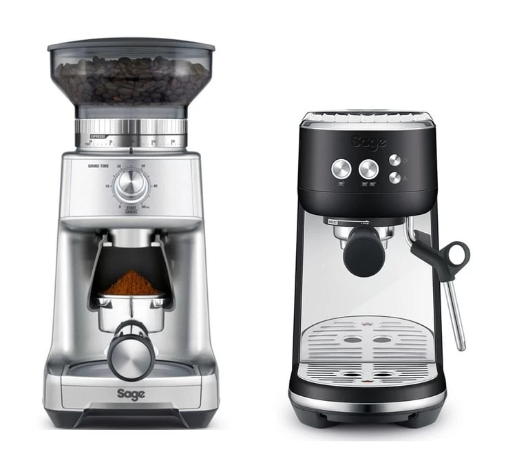 SAGE Machine Expresso The Bambino Black Truffle + Moulin à Café The Dose Control Pro