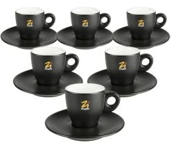Tasses - ZICAFFE - Tasses Et Sous-tasses Noires 7 Cl